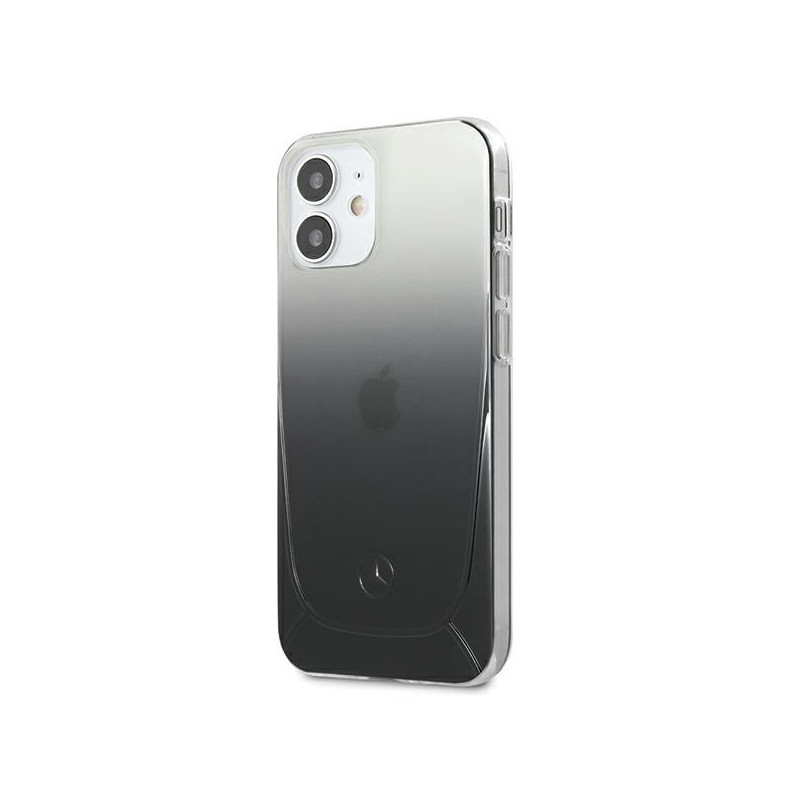 Mercedes Transparent Line dėklas iPhone 12 mini - juodas