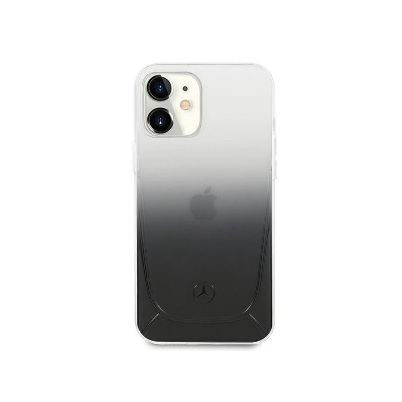 Mercedes Transparent Line dėklas iPhone 12 mini - juodas