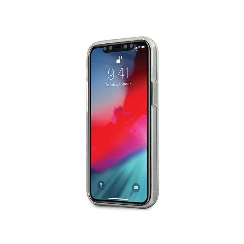 Mercedes Transparent Line dėklas iPhone 12 mini - juodas