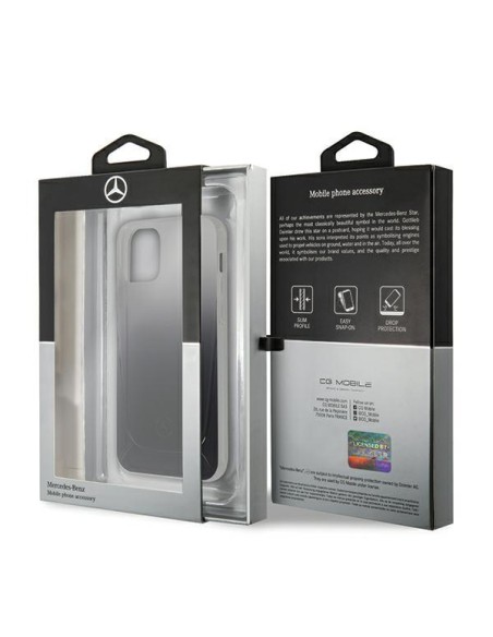 Mercedes Transparent Line dėklas iPhone 12 mini - juodas Mercedes Transparent Line dėklas iPhone 12 mini - juodas