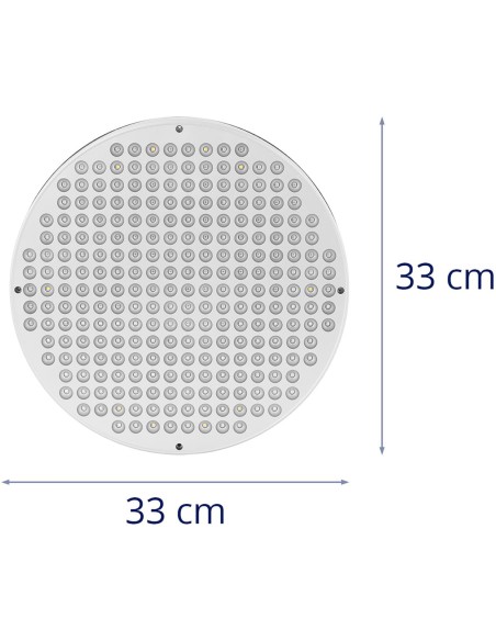 Augalų augimo kultivavimo lempa Viso spektro apvalus skersmuo. 33 cm 250 LED 50 W sidabrinis Augalų augimo kultivavimo lempa Viso spektro apvalus skersmuo. 33 cm 250 LED 50 W sidabrinis