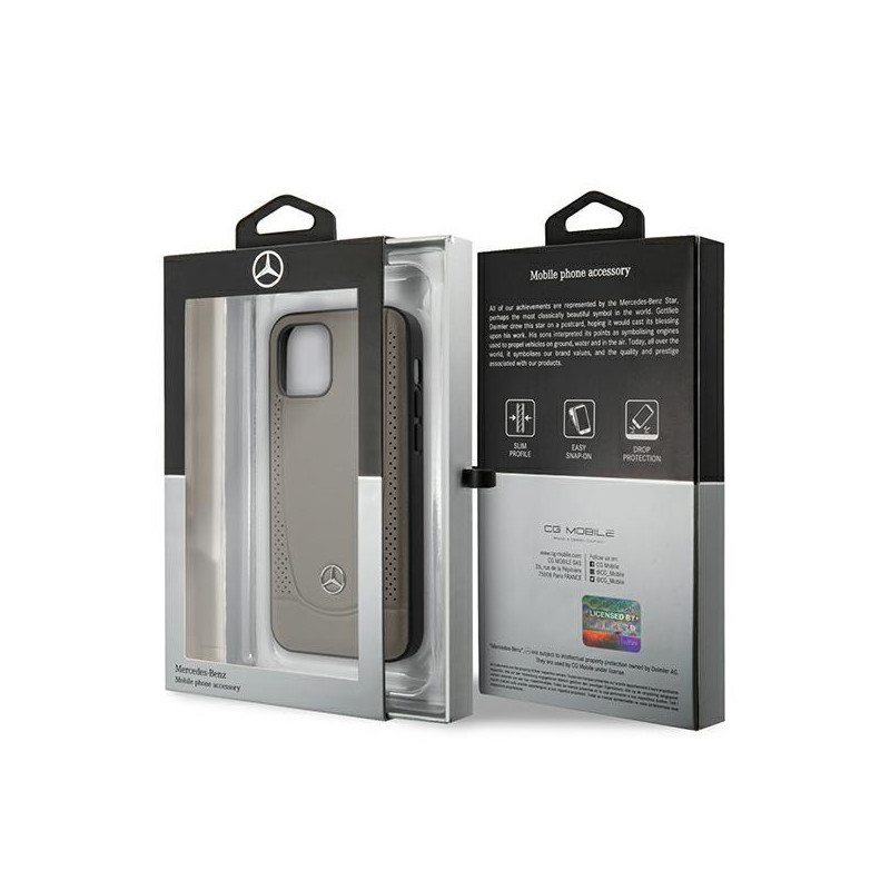 Mercedes Urban Line dėklas iPhone 12 mini - rudas