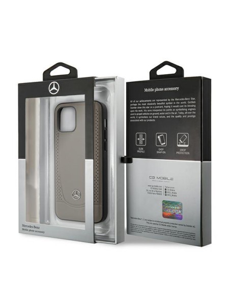 Mercedes Urban Line dėklas iPhone 12 mini - rudas Mercedes Urban Line dėklas iPhone 12 mini - rudas