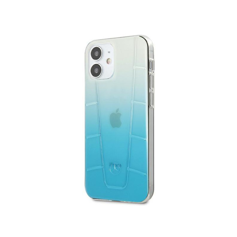 Mercedes Transparent Line dėklas iPhone 12 mini - mėlynas