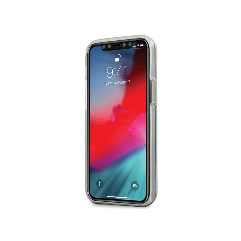 Mercedes Transparent Line dėklas iPhone 12 mini - mėlynas