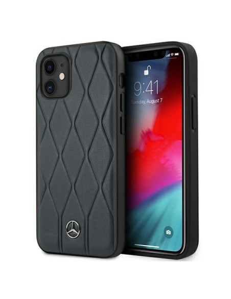 Mercedes Wave Line dėklas iPhone 12 mini - mėlynas Mercedes Wave Line dėklas iPhone 12 mini - mėlynas