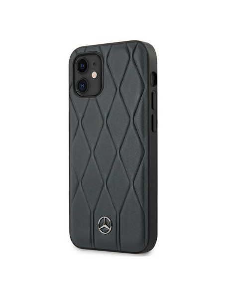 Mercedes Wave Line dėklas iPhone 12 mini - mėlynas Mercedes Wave Line dėklas iPhone 12 mini - mėlynas