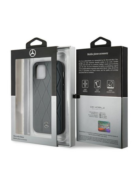 Mercedes Wave Line dėklas iPhone 12 mini - mėlynas Mercedes Wave Line dėklas iPhone 12 mini - mėlynas