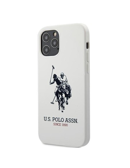 JAV Polo Assn byla Silikono kolekcija iPhone 12 Pro Max - balta JAV Polo Assn byla Silikono kolekcija iPhone 12 Pro Max - balta