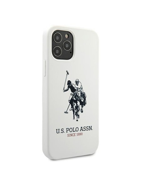 JAV Polo Assn byla Silikono kolekcija iPhone 12 Pro Max - balta JAV Polo Assn byla Silikono kolekcija iPhone 12 Pro Max - balta