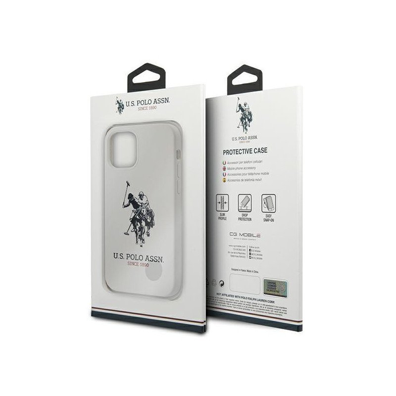 JAV Polo Assn byla Silikono kolekcija iPhone 12 Pro Max - balta
