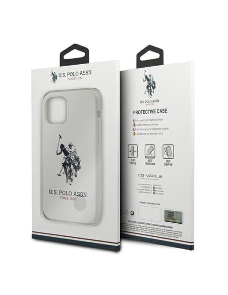 JAV Polo Assn byla Silikono kolekcija iPhone 12 Pro Max - balta JAV Polo Assn byla Silikono kolekcija iPhone 12 Pro Max - balta