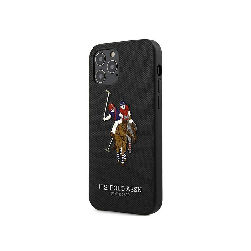 JAV Polo Assn byla Siuvinėjimo kolekcija iPhone 12 / iPhone 12 Pro - juoda