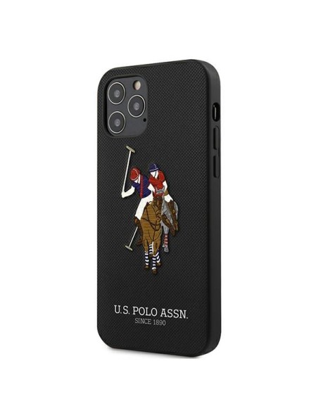 JAV Polo Assn byla Siuvinėjimo kolekcija iPhone 12 / iPhone 12 Pro - juoda