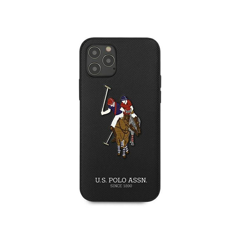 JAV Polo Assn byla Siuvinėjimo kolekcija iPhone 12 / iPhone 12 Pro - juoda