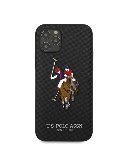 JAV Polo Assn byla Siuvinėjimo kolekcija iPhone 12 / iPhone 12 Pro - juoda
