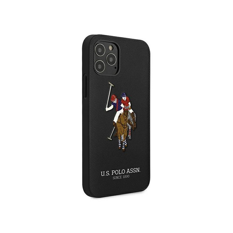 JAV Polo Assn byla Siuvinėjimo kolekcija iPhone 12 / iPhone 12 Pro - juoda